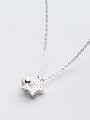 thumb Elegant Star Shaped Artificial Pearl S925 Silver Necklace 1