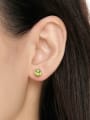 thumb Simple Style Square -shape Natural Olivine Stud Earrings 1