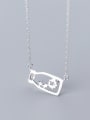 thumb 925 Sterling Silver With Silver Plated Personality Hollow Milk Bottle Flower Necklaces 2