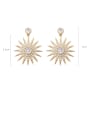 thumb Alloy With Cubic Zirconia Personality Flower Drop Earrings 4