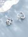 thumb 925 Sterling Silver With Antique Silver Plated Vintage Pentagram Clip On Earrings 0