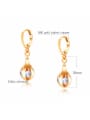 thumb Copper With 18k Gold Plated Fashion hollow out Round Earrings 2