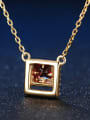 thumb 14K Gold Plated Women Square Shaped Necklace 3