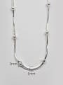 thumb Simple Tiny Beads Silver Women Necklace 2