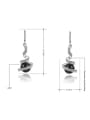thumb Alloy White Gold Plated Black Artificial Pearl Two Pieces Jewelry Set 2