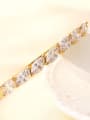 thumb Copper Alloy 18K Gold Plated Fashion Marquise Zircon Bangle 1