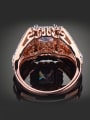 thumb Fashion Rose Gold Plated White Zircon Copper Ring 2