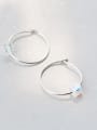 thumb S925 silver sweet sugar round hoop earring  simplicity and individuality 0