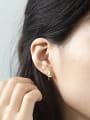 thumb Tiny Gold Plated Leaves 925 Silver Stud Earrings 1