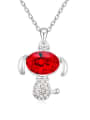 thumb Personalized austrian Crystals-covered Zodiac Dog Alloy Necklace 1