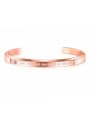 thumb Stainless Steel With Rose Gold Plated Simplistic Monogrammed Bangles 0