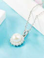 thumb Temperament Sunflower Shaped Artificial Pearl Necklace 1