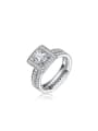 thumb Creative Square Shaped AAA Zircon Set Ring 0