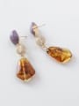 thumb Alloy With Gold Plated Ethnic Geometric Drop Earrings 4