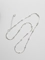 thumb Simple Tiny Beads Silver Women Necklace 0
