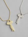 thumb 925 Sterling Silver With 18k Gold Plated Classic Key Necklaces 0