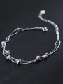 thumb Adjustable Double Layer Star Shaped S925 Silver Bracelet 0