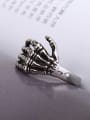 thumb Retro Skeleton Hand Statement Ring 1