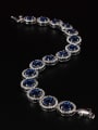 thumb High Quality 18k Platinum Plated Blue Zircon Bracelet 1