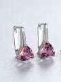 thumb 925 Sterling Silver With Silver Plated Fashion Triangle Stud Earrings 3