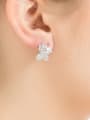 thumb Copper With Platinum Plated Luxury Butterfly Stud Earrings 1