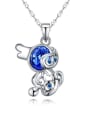 thumb Personalized Little Dog Pendant austrian Crystal Alloy Necklace 2