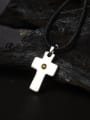 thumb Delicate Cross Shaped Artificial Leather Necklace 2