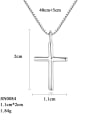 thumb Sterling Silver minimalist cross box chain necklace 3