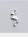 thumb 925 Sterling Silver With Silver Plated Trendy Animal Charms  Red-crowned crane 1