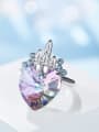 thumb 925 Silver Crystal Heart-shaped Statement Ring 3