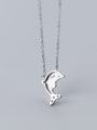 thumb 925 Sterling Silver With Silver Plated Simplistic Fish Necklaces 2