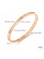 thumb Stainless Steel With Rose Gold Plated Simplistic Geometric Bangles 2