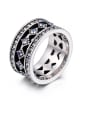 thumb Stainless Steel With Antique Silver Plated Vintage Geometric Coat Of Arms Rings 0