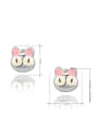 thumb Lovely Cartoon Cat Shaped Enamel Two Pieces Jewelry Set 1