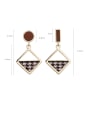 thumb Alloy With Gold Plated Simplistic Hollow Geometric Drop Earrings 3