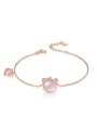thumb Beautiful and Simple Style Women Bracelet with Pink Crystal 0