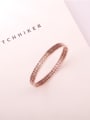 thumb Single Line Fashion Titanium Ring 0