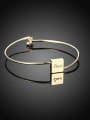 thumb Exquisite 18K Gold Plated Square Shaped Bangle 0