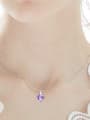 thumb Simple Irregular austrian Crystal Pendant 925 Silver Necklace 1