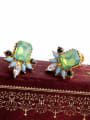 thumb Alloy Gold Plated Artificial Stones stud Earring 2
