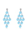 thumb Exaggerated Cubic austrian Crystals Alloy Drop Earrings 2