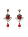 thumb Ethnic style Water Drop shaped Resin stones Alloy Drop Earrings 0