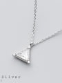 thumb S925 Silver Necklace Pendant wind fashion Diamond Diamond Pendant temperament geometric collar chain D4323 3