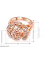 thumb Elegant Hollow Rosary Shaped Crystal Ring 1