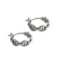 thumb 925 Sterling Silver With Antique Silver Plated Vintage Geometric Clip On Earrings 0