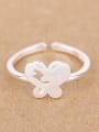thumb Simple Butterfly Silver Opening Ring 0
