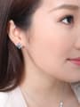 thumb Five-point Star Shaped Crystal stud Earring 1