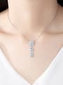 thumb Copper With Platinum Plated Simplistic Square Necklaces 2