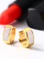 thumb Creative Gold Plated Colorful Shell Titanium Clip Earrings 2