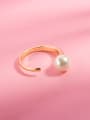 thumb Open Design Gold Plated Artificial Pearl Ring 1